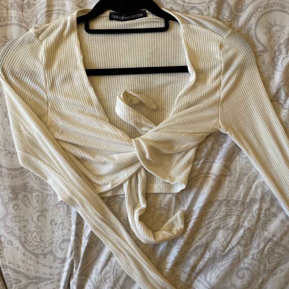 Tie-front crop top